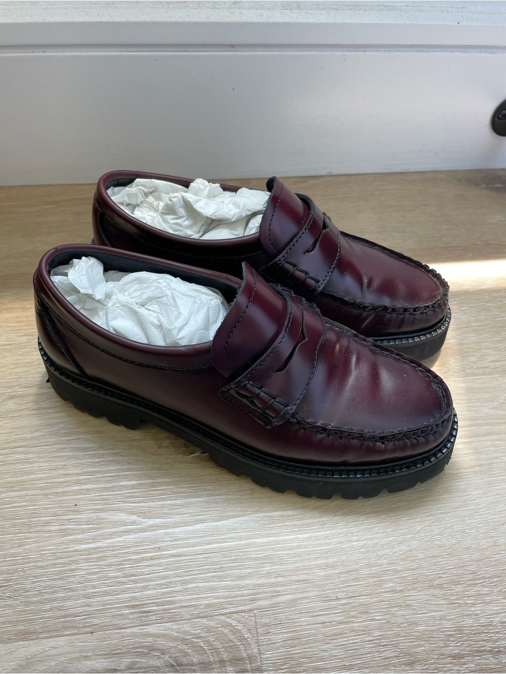G.H. Bass & Co. Women's Burgundy Penny Loafers